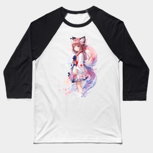 Kawaii baby Kitsune Baseball T-Shirt